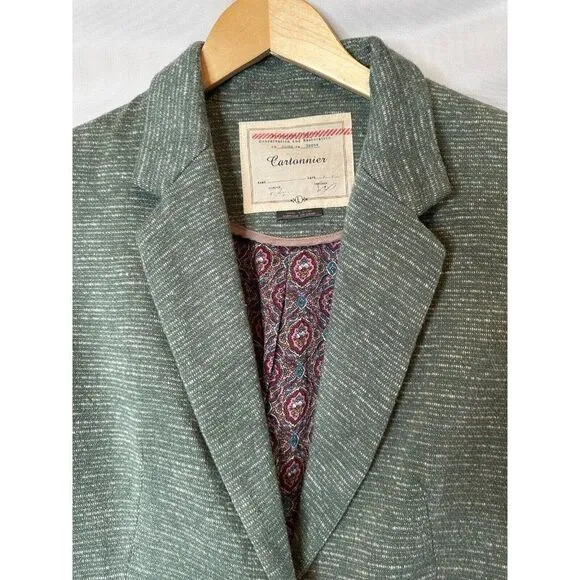 Cartionnier Anthropologie Sky &quot;Dashes Knit Blazer&quot; Jacket Size Large