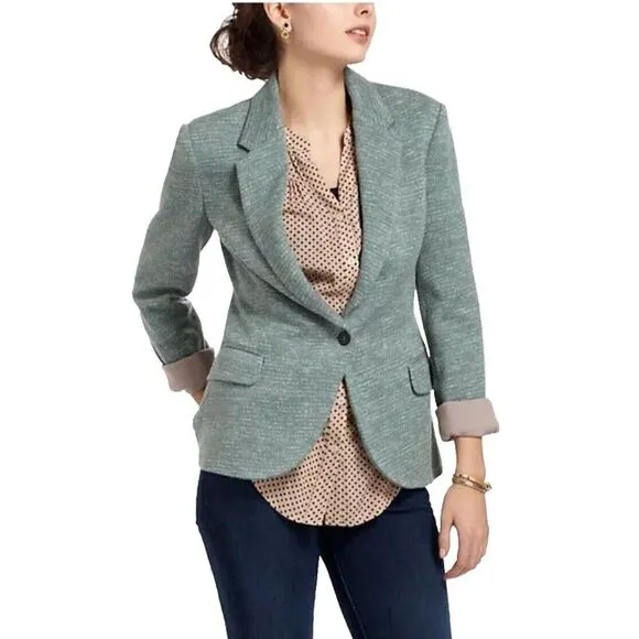 Cartionnier Anthropologie Sky &quot;Dashes Knit Blazer&quot; Jacket Size Large