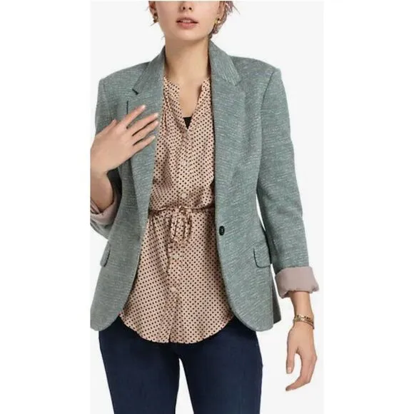 Cartionnier Anthropologie Sky &quot;Dashes Knit Blazer&quot; Jacket Size Large