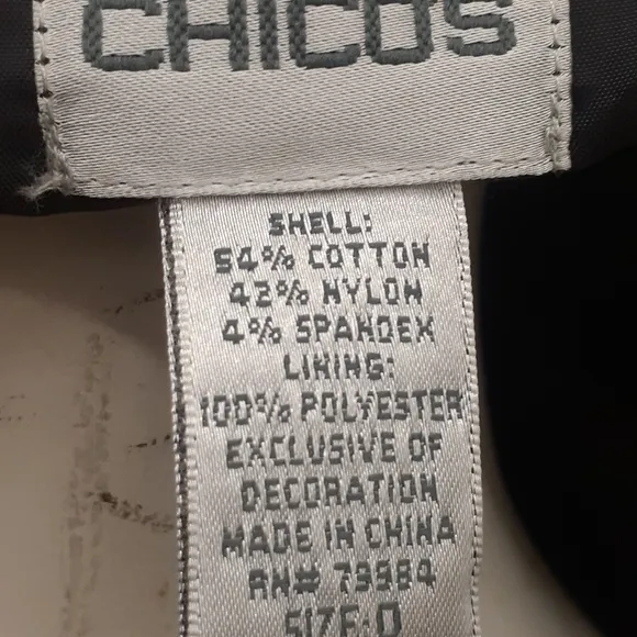 Chico Black white Geisha Face Blazer Sequined Jacket M L