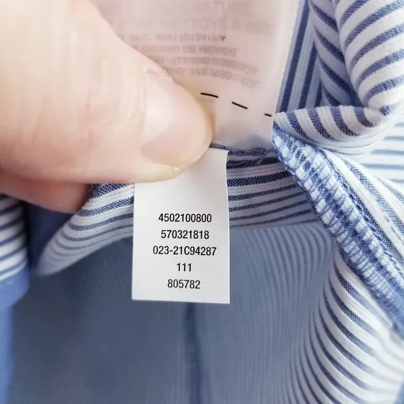 Chico's Blazer Striped Jacket Blue &amp; White NWT, size 3