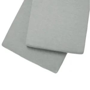 Clair De Lune Cot Bed Fitted Sheet 2 Pack Grey