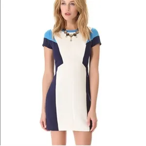 Club Monaco Color Block Mini Dress Size 8