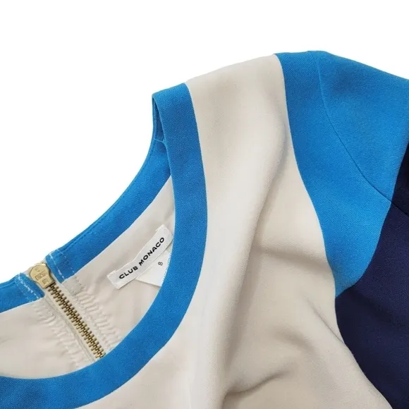 Club Monaco Color Block Mini Dress Size 8