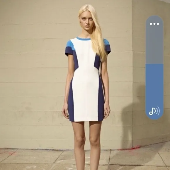 Club Monaco Color Block Mini Dress Size 8
