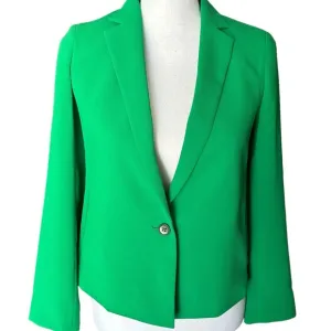 Club Monaco Women Nicola Green Lined  Pockets Blazer Jacket‎  Size 00