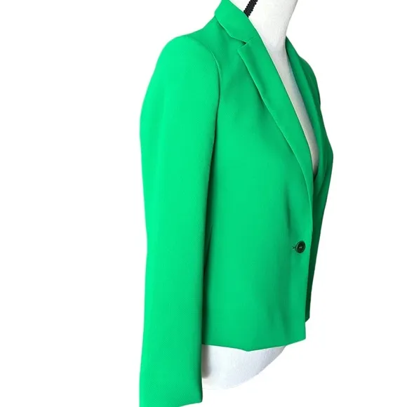Club Monaco Women Nicola Green Lined  Pockets Blazer Jacket‎  Size 00