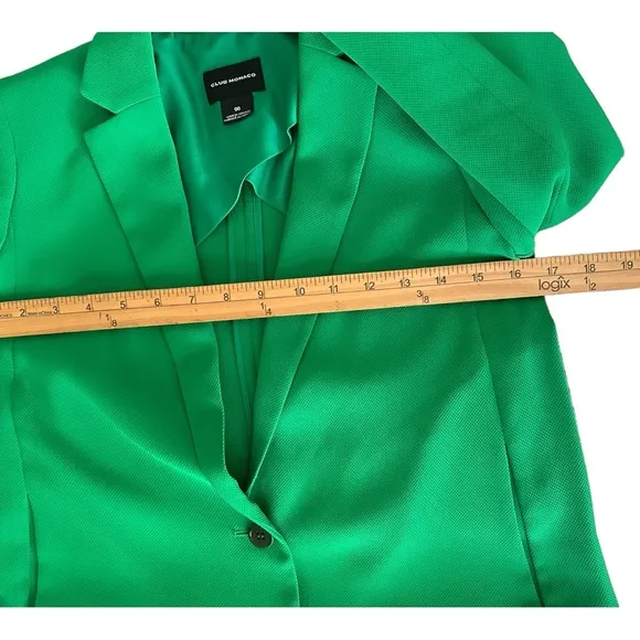 Club Monaco Women Nicola Green Lined  Pockets Blazer Jacket‎  Size 00
