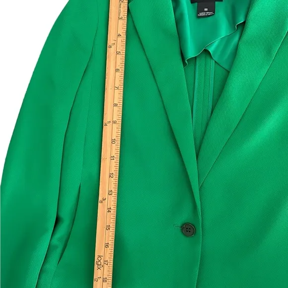 Club Monaco Women Nicola Green Lined  Pockets Blazer Jacket‎  Size 00