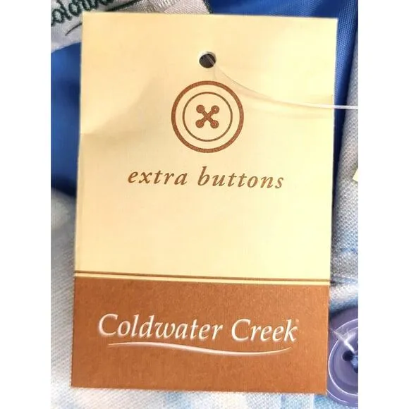 Coldwater Creek Women's Medium Painted Paradise Blue Jacket Blazer Lined NWT NEW