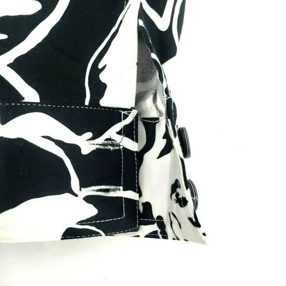 Coldwater Creek Rose Jacket Blazer Black White