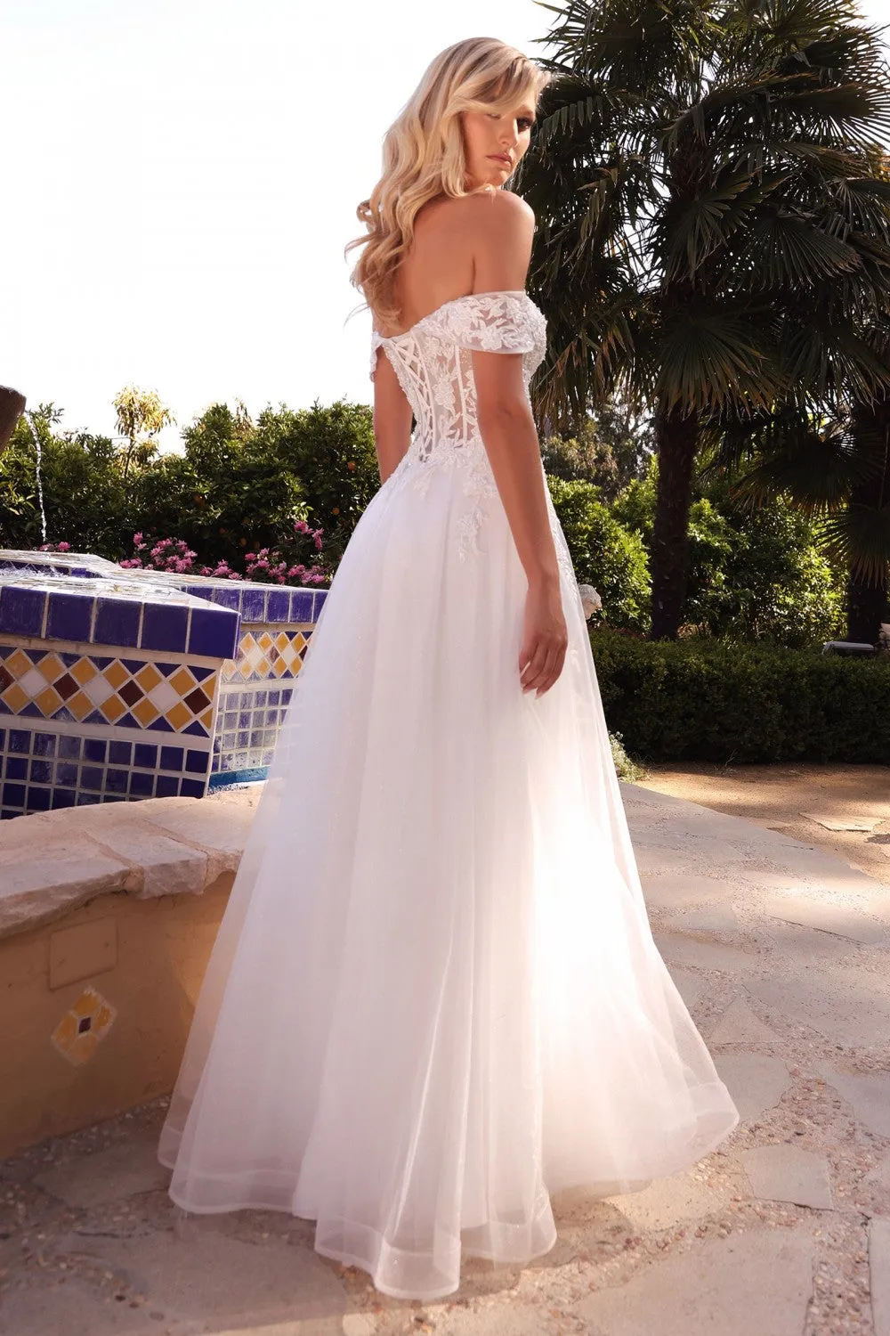 Cooper Off the Shoulder Corset Look Wedding Dress 740961TKR