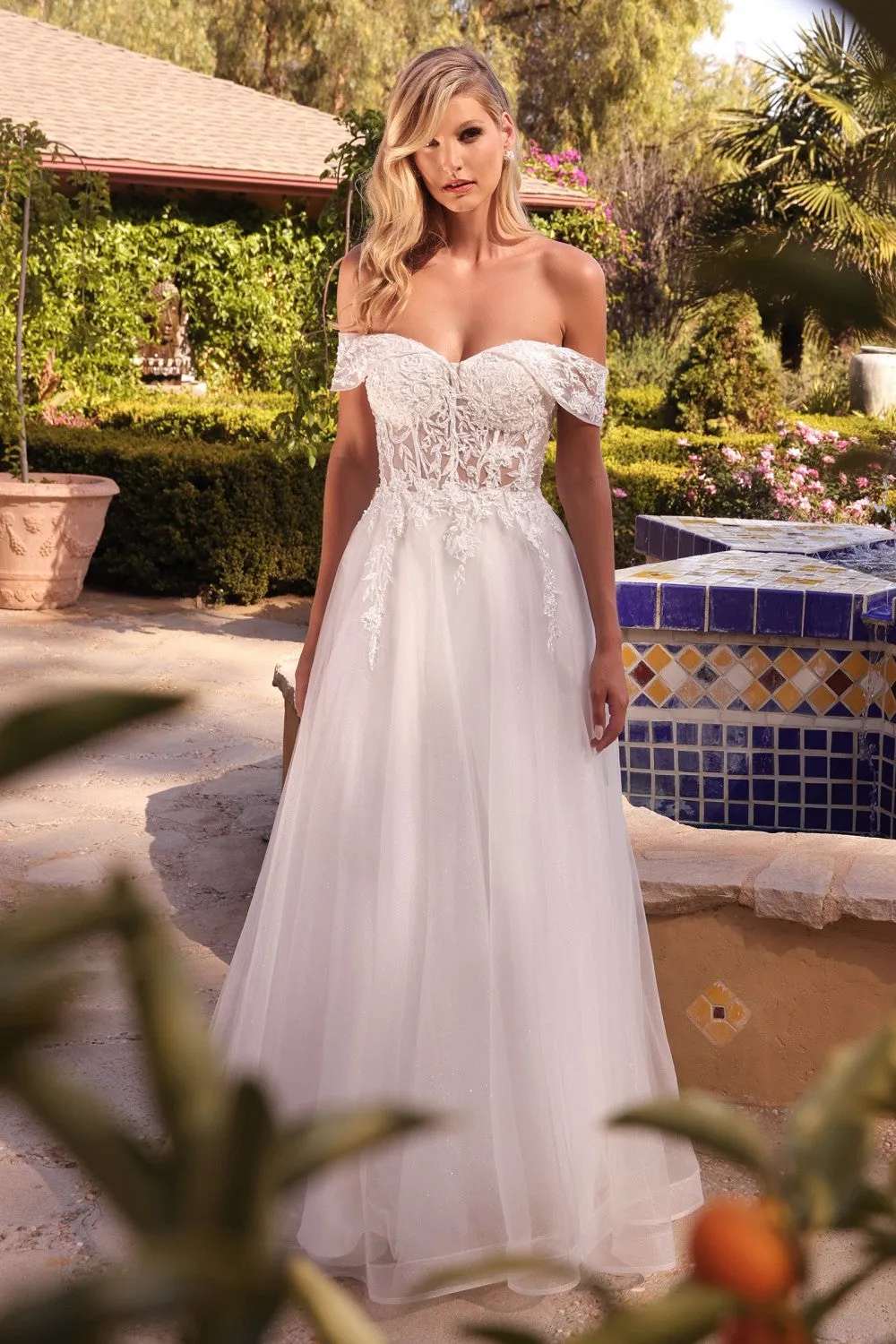 Cooper Off the Shoulder Corset Look Wedding Dress 740961TKR