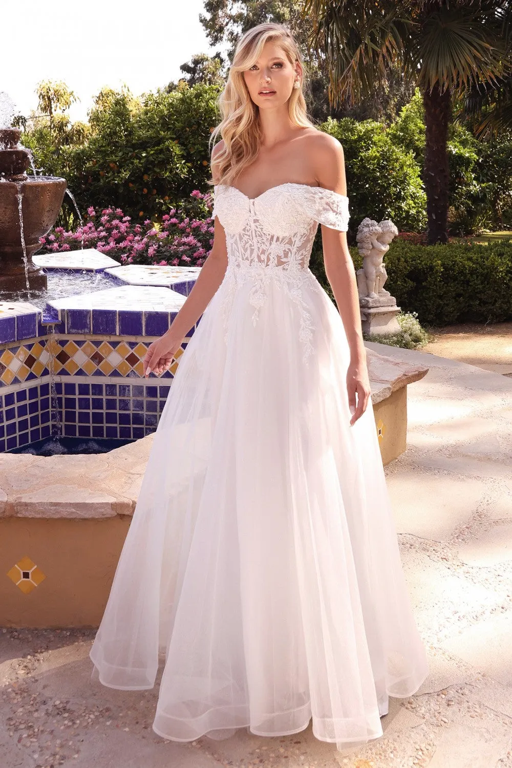 Cooper Off the Shoulder Corset Look Wedding Dress 740961TKR