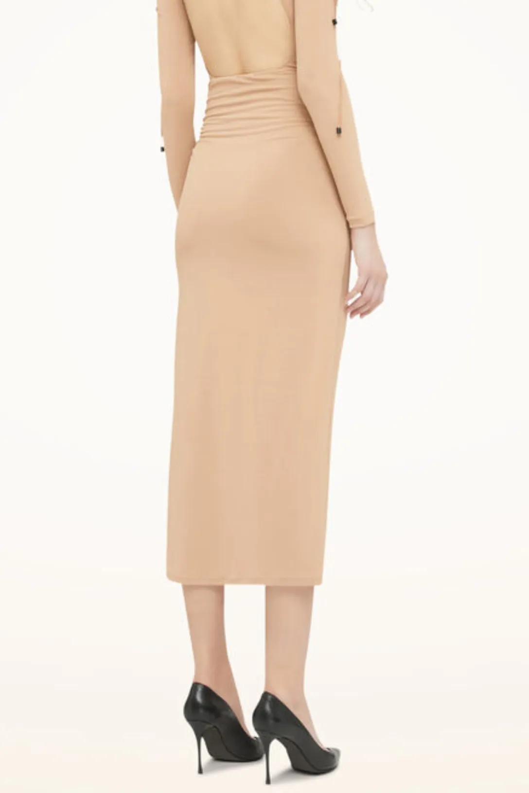 Crepe Jersey Skirt | Almond