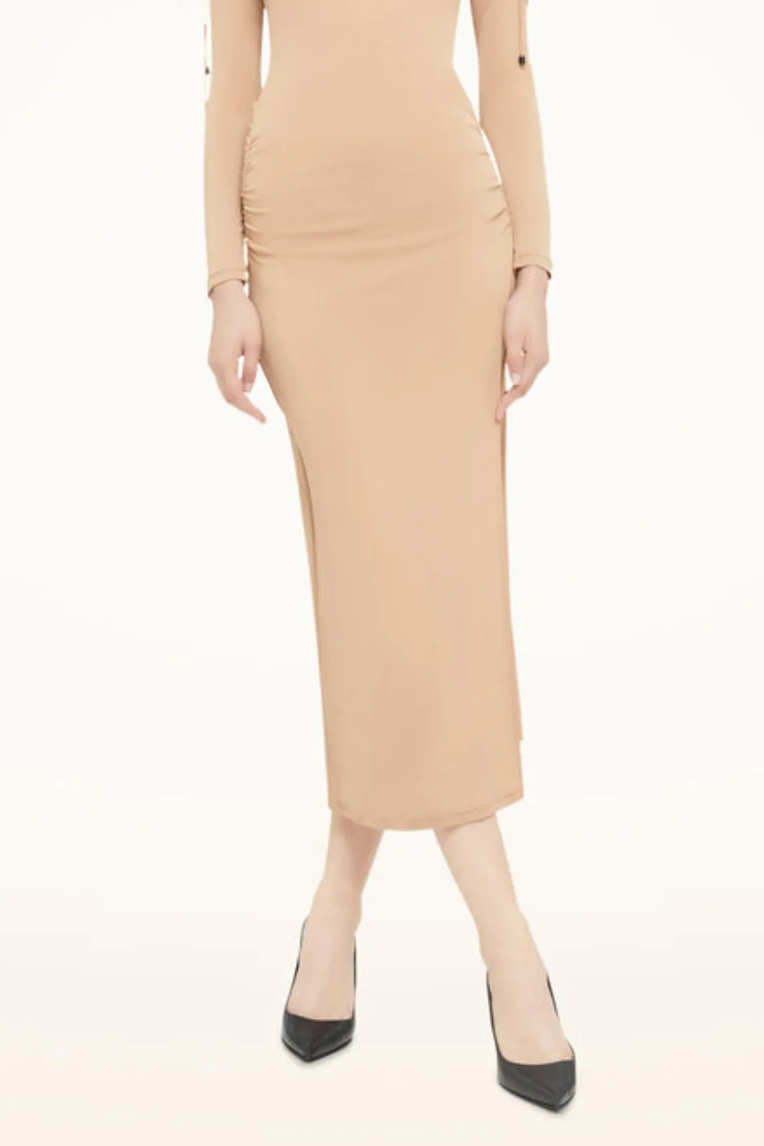 Crepe Jersey Skirt | Almond