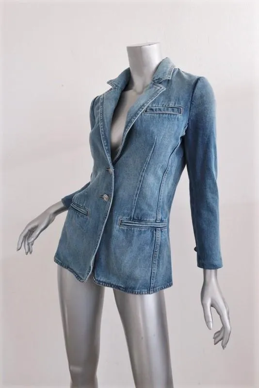 Current/Elliott The Highball Denim Blazer Fairwater Size 0 Jean Jacket NEW