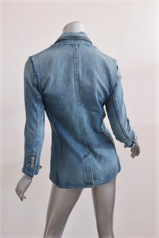 Current/Elliott The Highball Denim Blazer Fairwater Size 0 Jean Jacket NEW