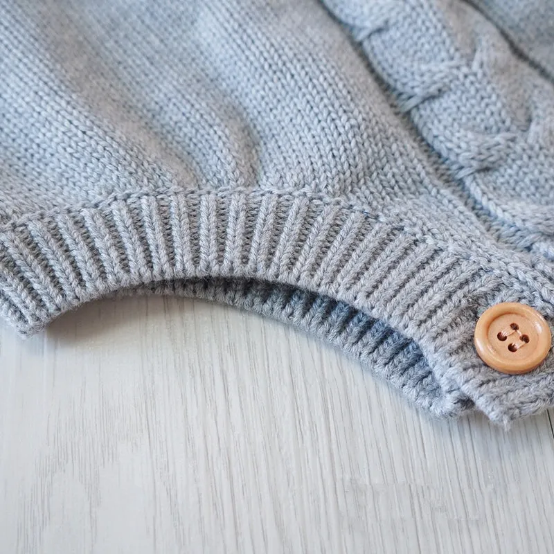 Cute As A Button Knitted Romper