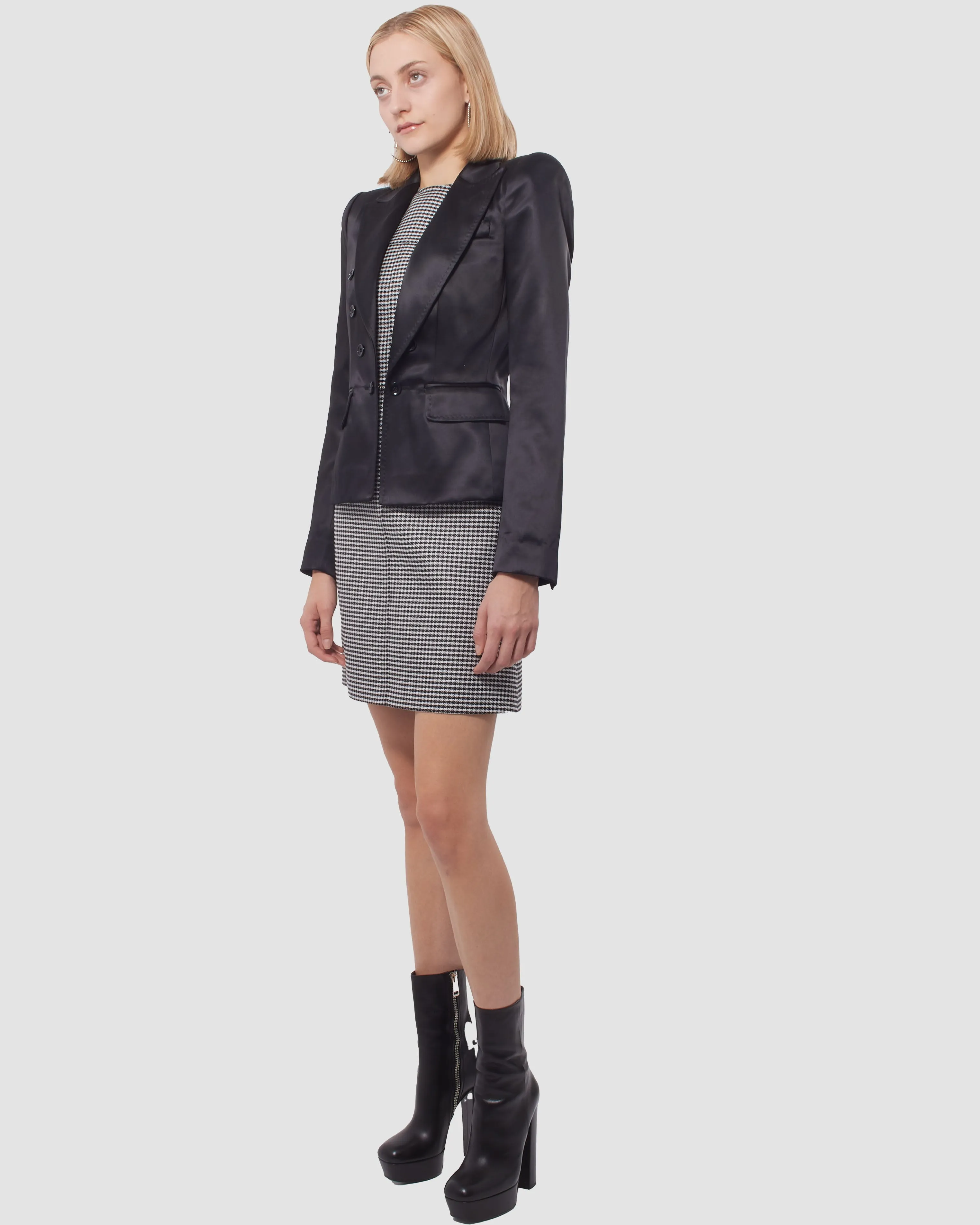 D&G Black Satin Blazer Jacket - 40