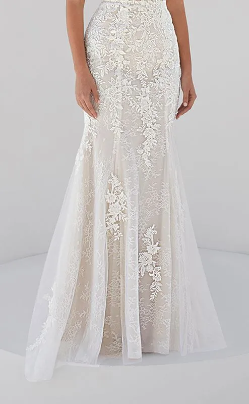 Demetrios Size 10 SK07 Ivory/Nude Bridal Separates