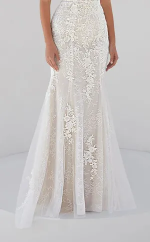 Demetrios Size 10 SK07 Ivory/Nude Bridal Separates