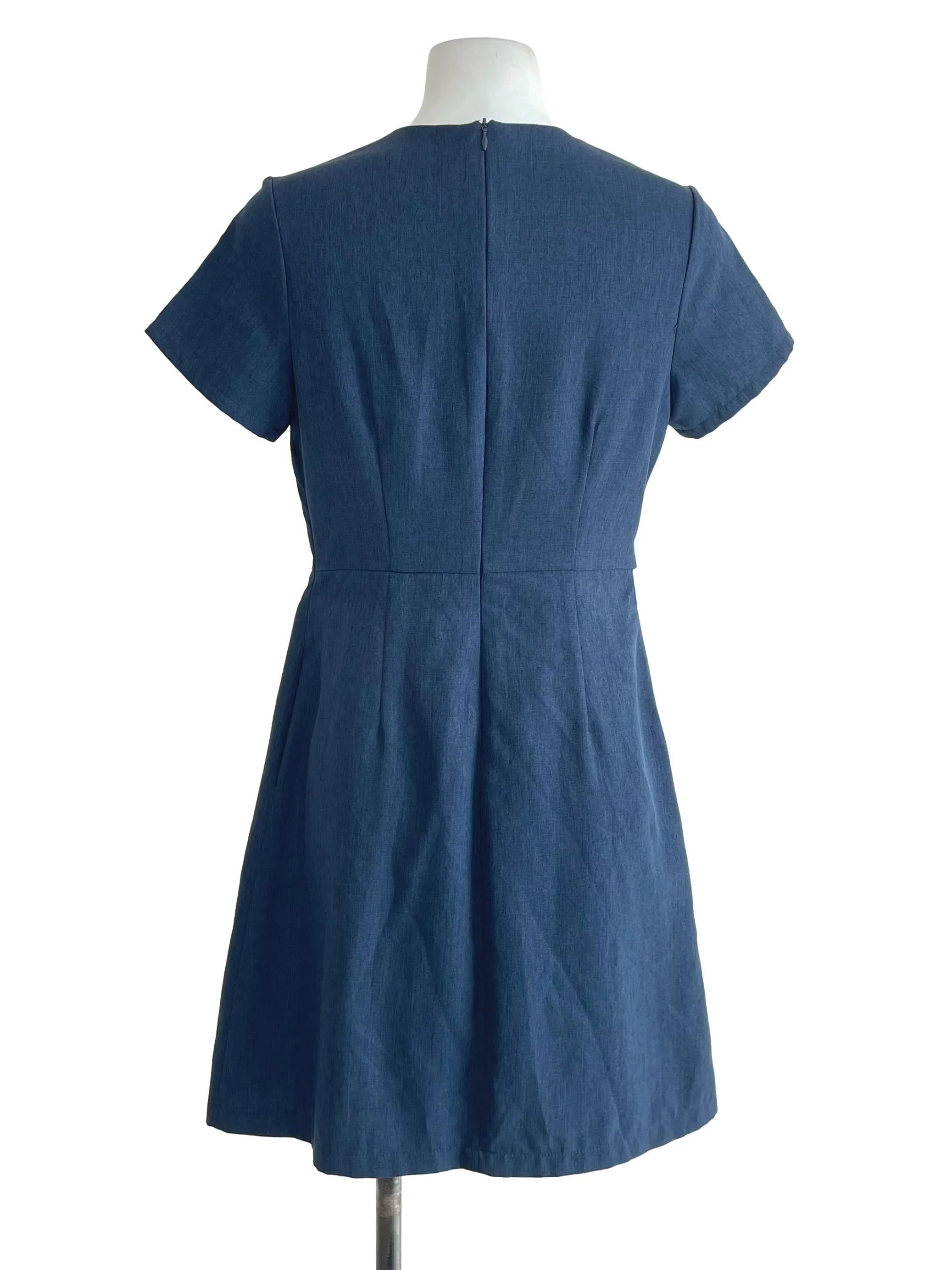 Denim Blue A-Line Dress