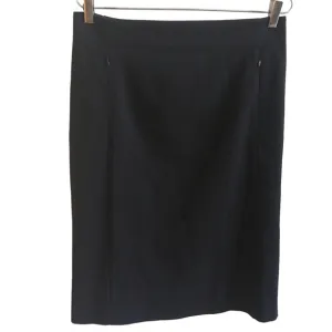 Diane Von Furstenberg Black Ponte Pencil Skirt with Pockets Misses size 12
