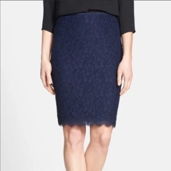 Diane von Furstenberg ‘Scotia' Lace Pencil Skirt