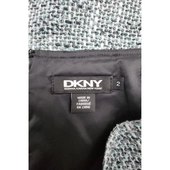 DKNY New NWT Tweed Charcoal Pencil skirt 2