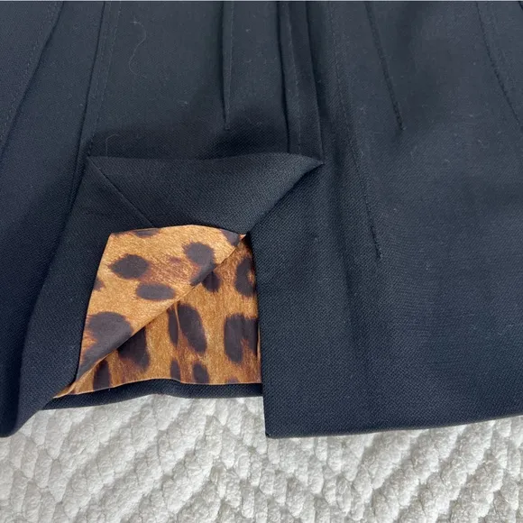 Dolce &amp; Gabbana Black Leopard Pencil Skirt, Small