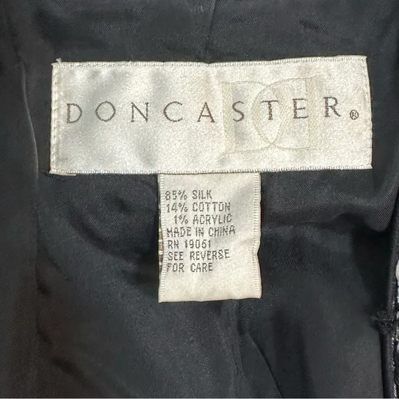 Doncaster Open Blazer Jacket Silk Textured Size 6