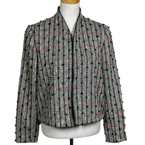 Doncaster Open Blazer Jacket Silk Textured Size 6