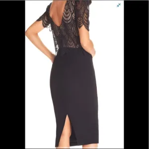 Dress Population Kenna Lace Popover Bodice Dress