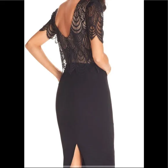 Dress Population Kenna Lace Popover Bodice Dress
