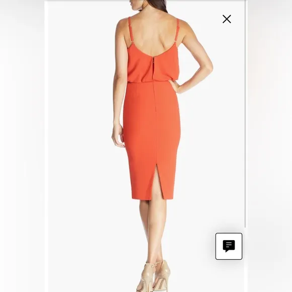Dress the Population Alondra Blouson Sheath Dress Sz M NWT