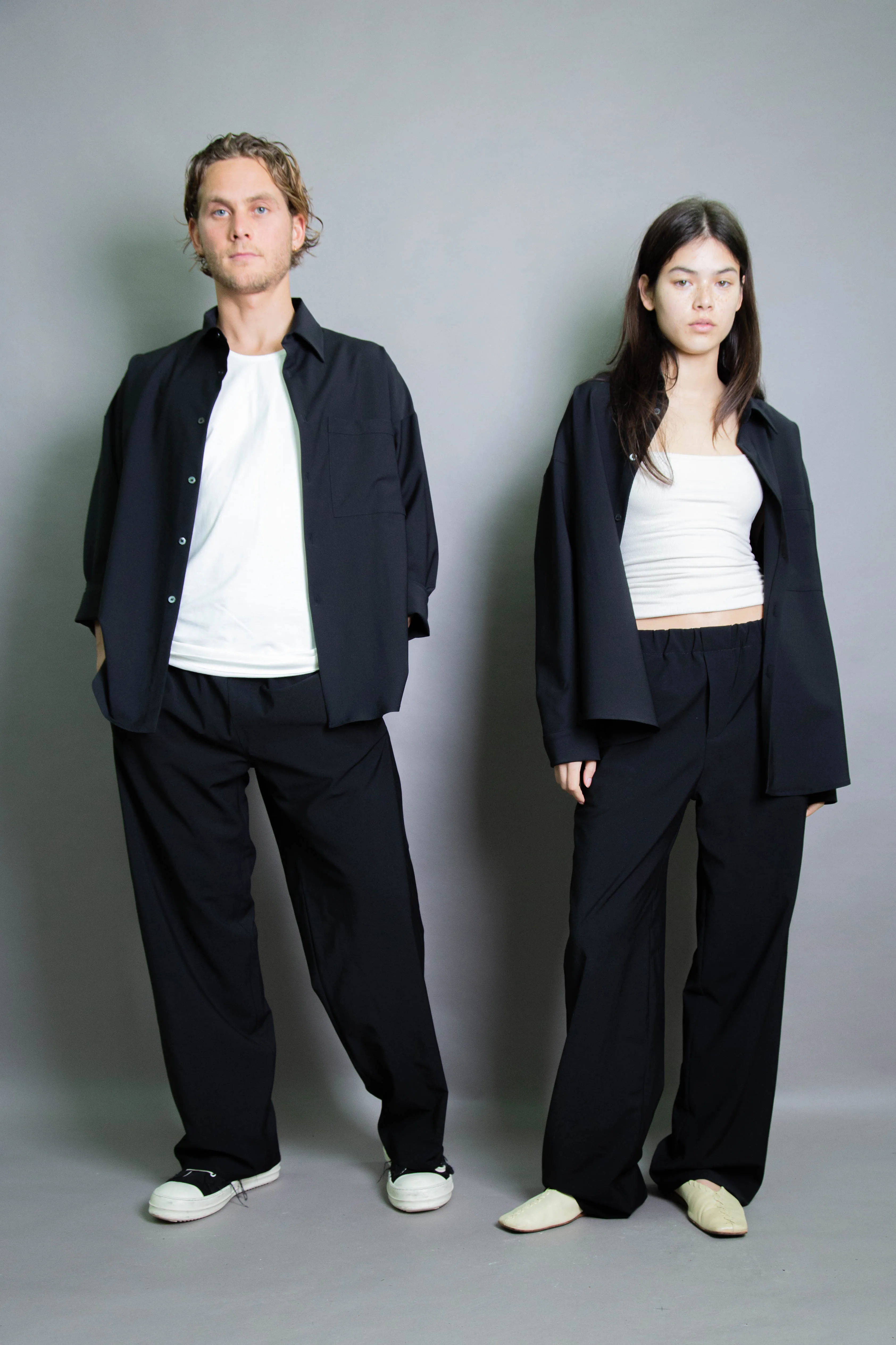 Duo Trouser - Black Stretch Wool (PO)