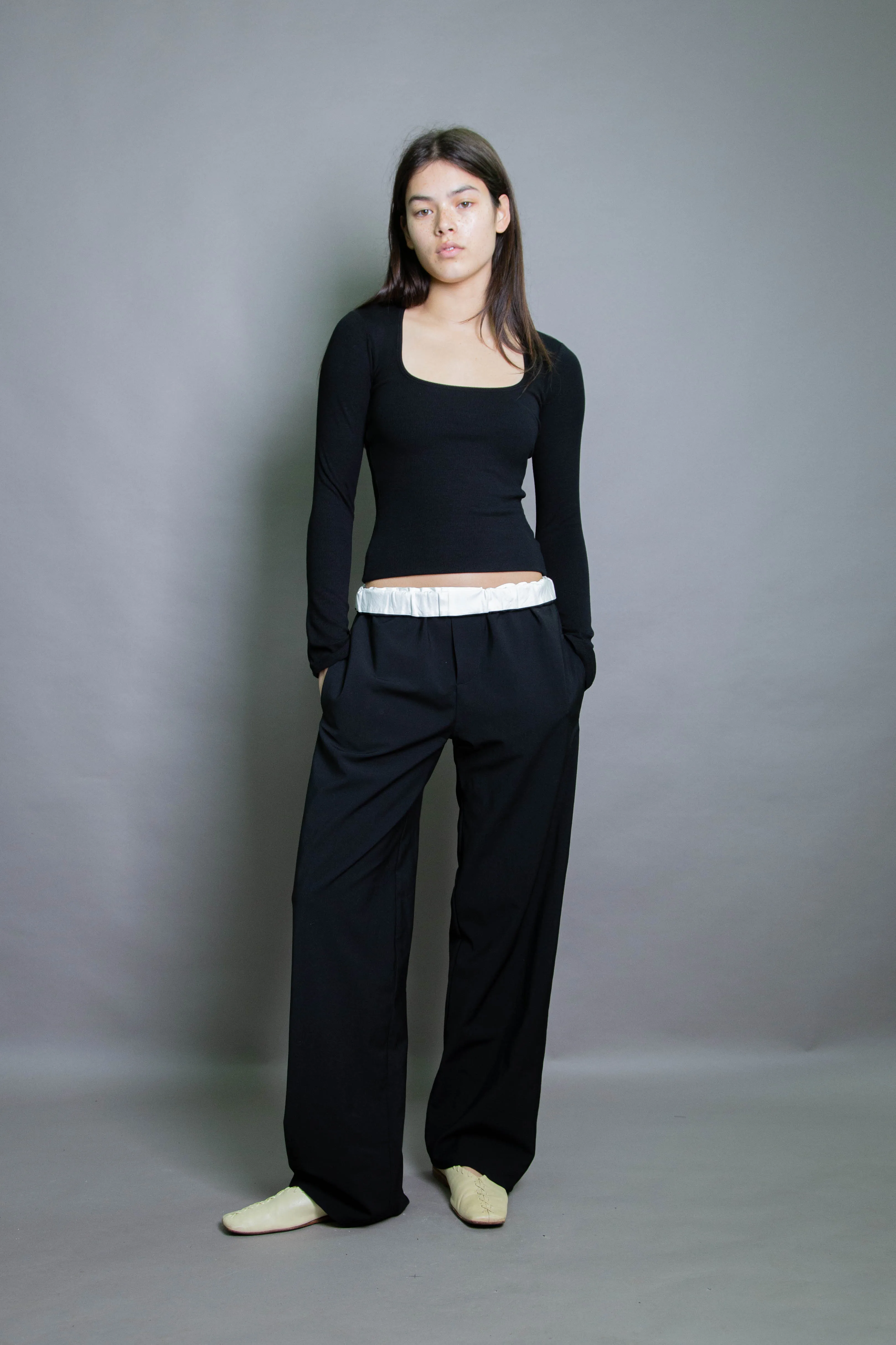 Duo Trouser - Black Stretch Wool (PO)