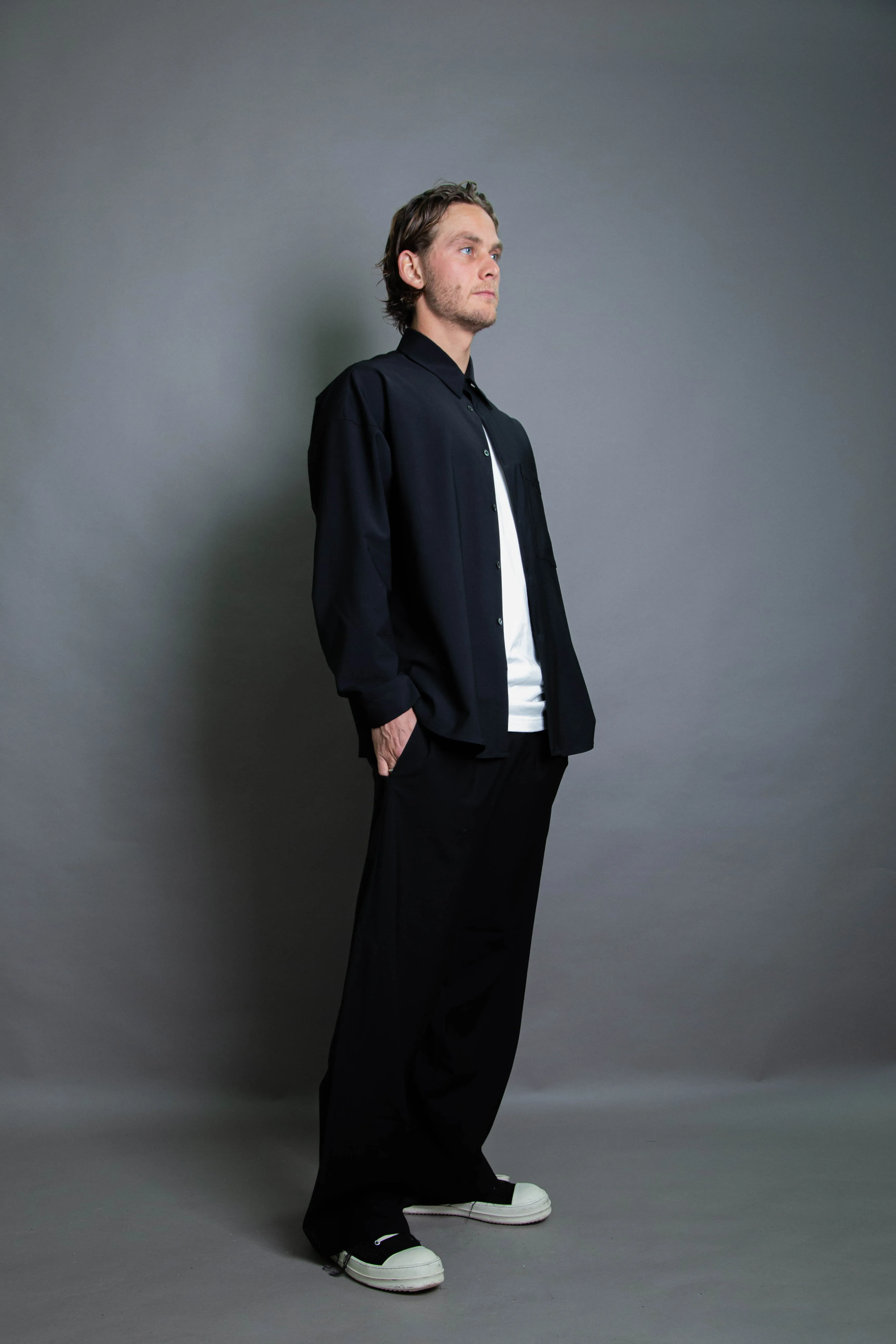 Duo Trouser - Black Stretch Wool (PO)