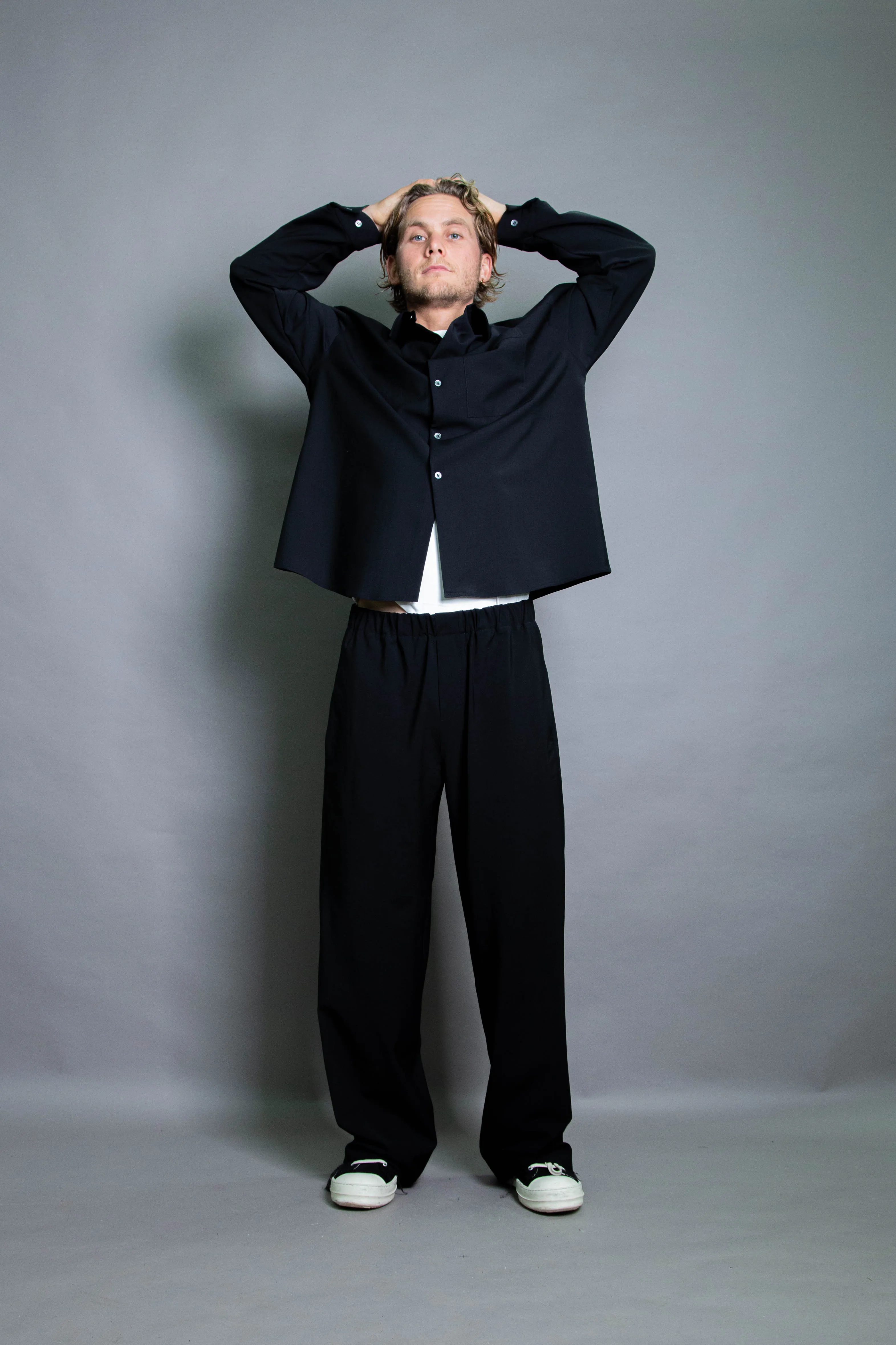 Duo Trouser - Black Stretch Wool (PO)