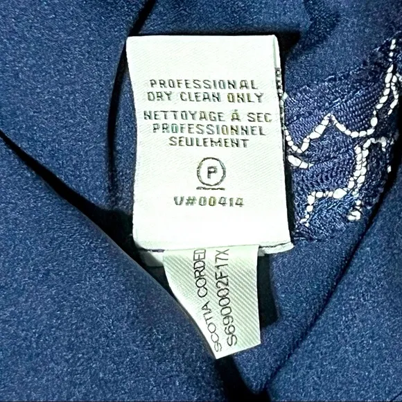 DVF Diane Von Furstenberg Lace Pencil Skirt, Color Navy Blue/ White, Siam 6
