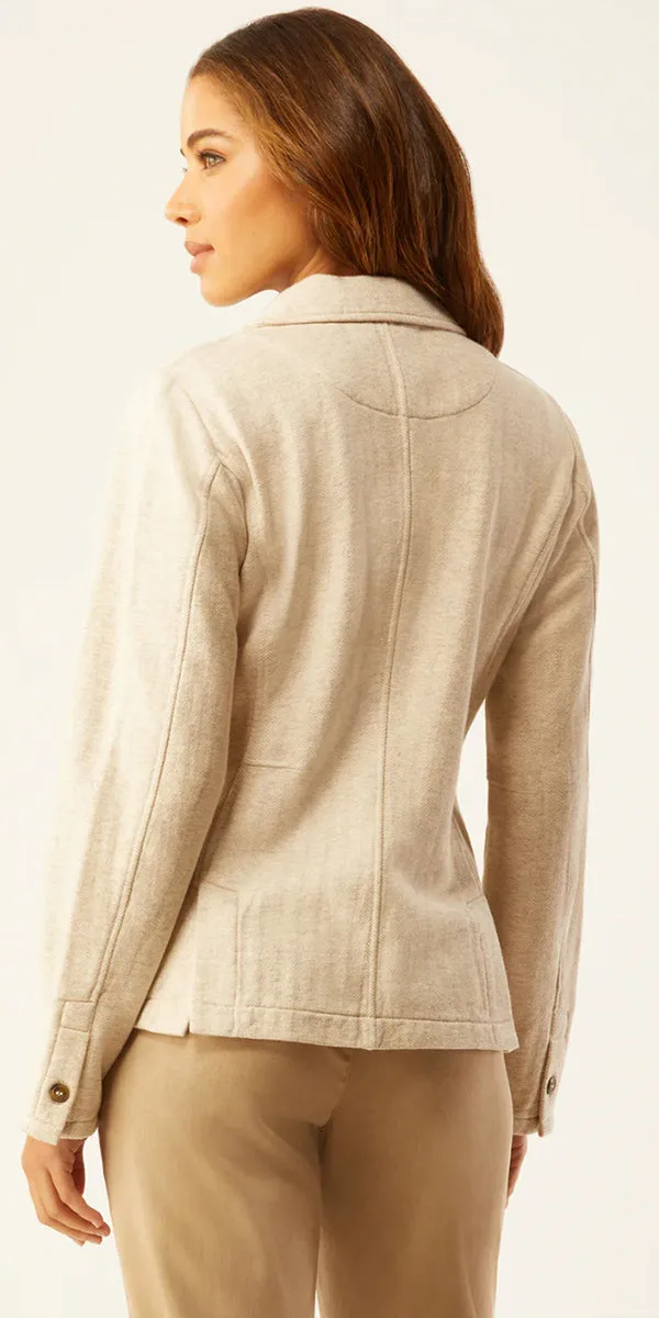 Ecru Terry Blazer