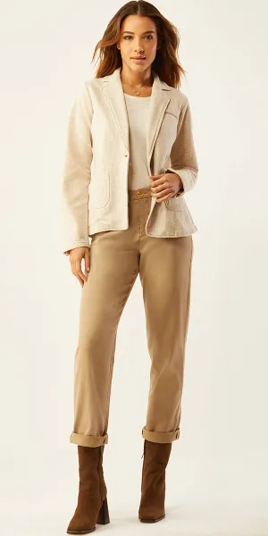 Ecru Terry Blazer