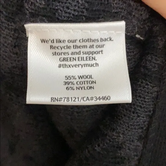 Eileen Fisher Black Floral Knit Pencil Skirt