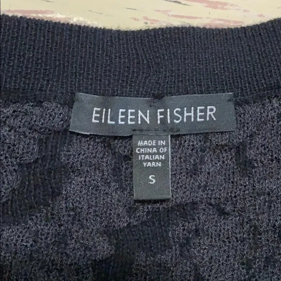 Eileen Fisher Black Floral Knit Pencil Skirt