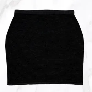 Eileen Fisher Charcoal Gray Knit‎ Wool Knee Length Skirt, Size M