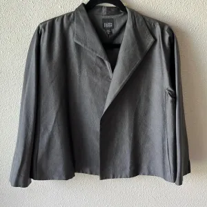 EILEEN FISHER Textured 100% Silk Blazer Jacket MP