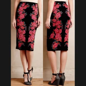 Ekaterina Kukhareva Briar Rose Sweater Skirt Anthropologie Knee Length Pencil XS
