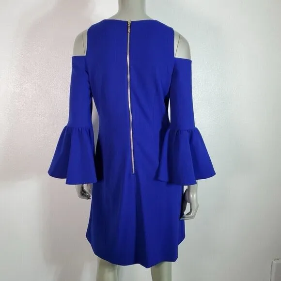 Eliza J Cold Shoulder Royal Blue Knee Length Women’s Dress Size 8