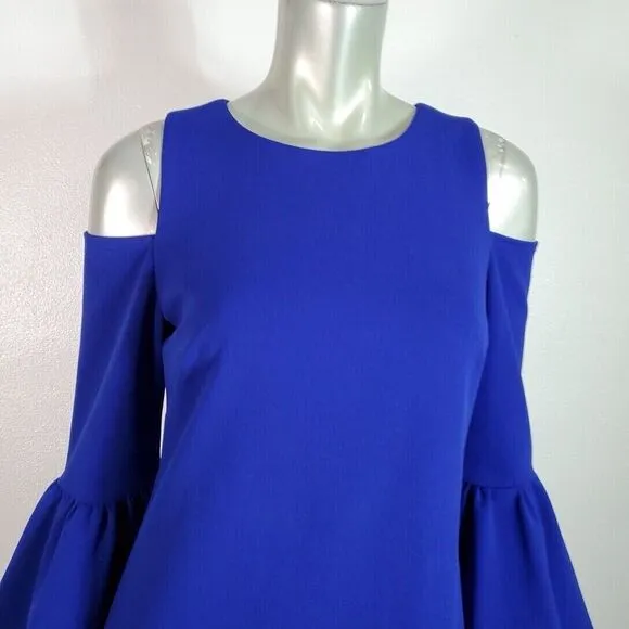 Eliza J Cold Shoulder Royal Blue Knee Length Women’s Dress Size 8